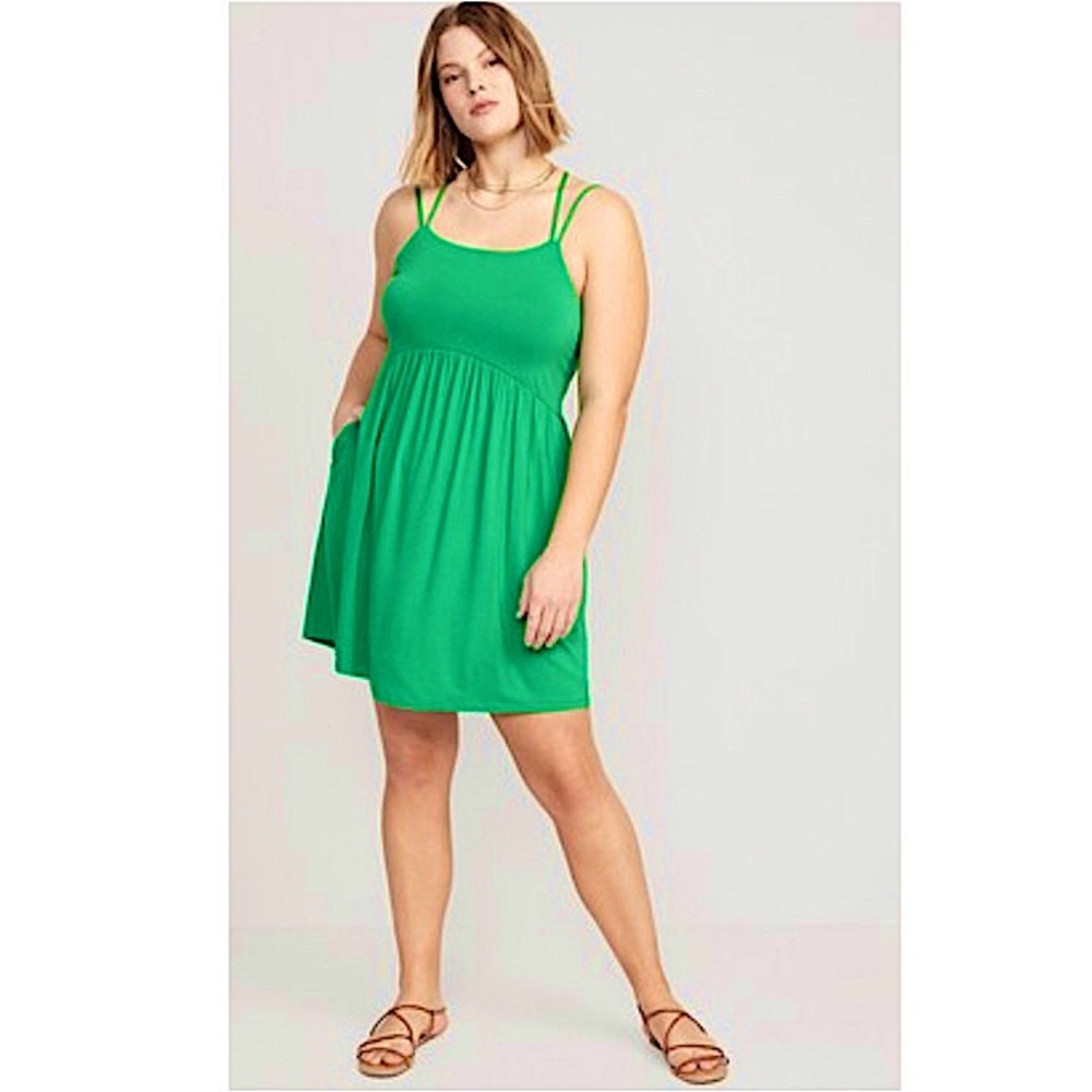 OLD NAVY Fit & Flare Cross-Back Mini Cami Dress for Women: SIZE- Large
